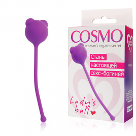 Вагинальный шарик COSMO, Ø 2,8 см 30 г, силикон, фиолетовый