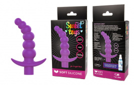 Анальная вибровтулка SWEET TOYS, L 10,8 см Ø 1,7x2,8x3,3 см, силикон, фиолетовая