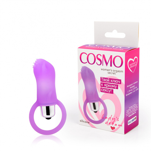 Мини-вибратор COSMO, L 5,4 см Ø 2 см, силикон, фиолетовый фото 1