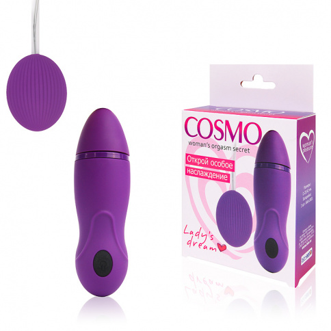 Мини-вибратор COSMO, L 4,2 см Ø 2,5 см, силикон, фиолетовый фото 1