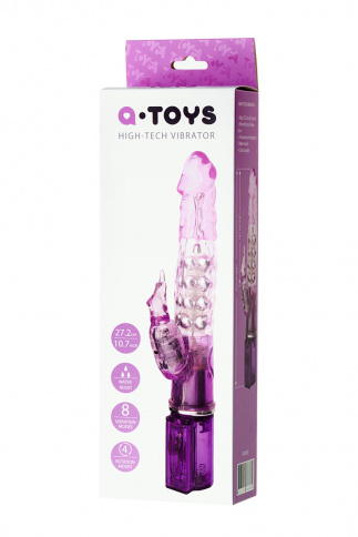 Вибратор с клиторальным стимулятором A-Toys 