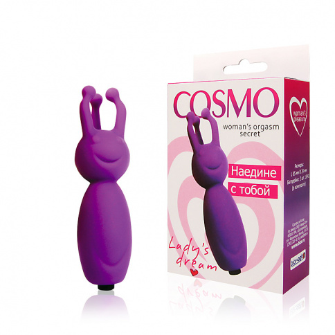 Мини-вибратор COSMO, L 8,5 см Ø 2,4 см, силикон, фиолетовый фото 1