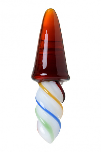 Двусторонний фаллоимитатор SEXUS GLASS, L 16 см Ø 4,5 см, стекло, цветной фото 1