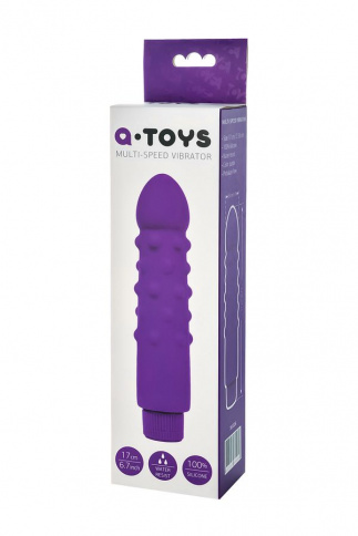 Вагинальный вибратор A-Toys, L 17 см Ø 3,6 см, силикон, фиолетовый фото 3