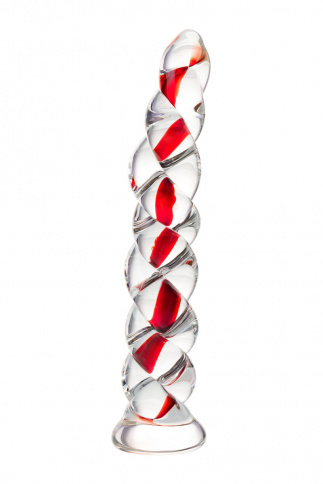 Фаллоимитатор SEXUS GLASS, L 18 см Ø 3,5 см, стекло, нереалистичный, прозрачный фото 1