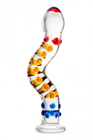 Фаллоимитатор SEXUS GLASS, L 20 см Ø 3 см, стекло, нереалистичный, прозрачный фото 1