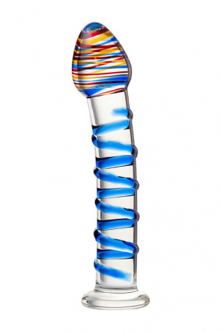 Фаллоимитатор SEXUS GLASS, L 18 см Ø 3,5 см, стекло, нереалистичный, прозрачный фото 1